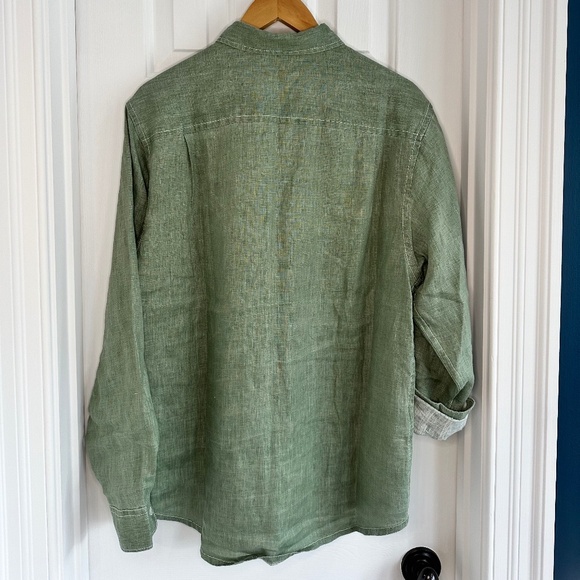 Tommy Bahama Men's Sea Glass Breezer Green Linen Shirt NWOT - Picture 4 of 6